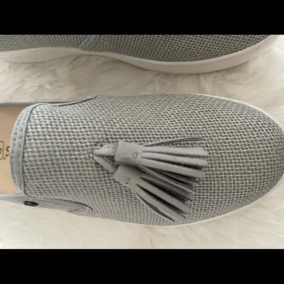 Spenco Orthotic Slip-On Slide Gray Mules - Celine Raffia Sz 7D - Picture 6 of 9